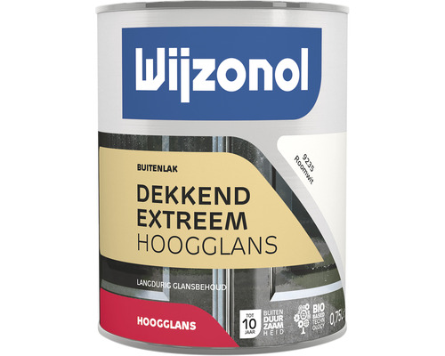 WIJZONOL Dekkend extreem hoogglanslak roomwit 9235 750 ml Wijzonol buitenlak, hoogglans, 0,75 liter blik