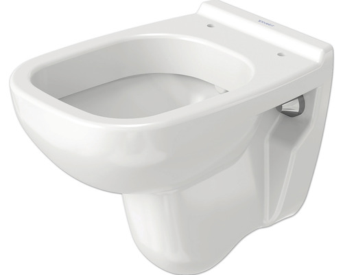 DURAVIT Hangend toilet met spoelrand D-Code kort diepspoeler wit glanzend