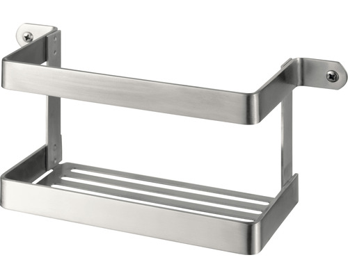 HACEKA Douchemandje Ixi wandmontage roestvrij staal geborsteld 8,6x23,5 cm Metalen badkamerrek voor wandmontage