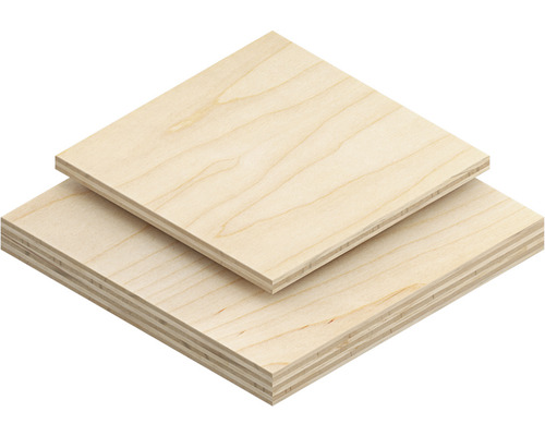 Twee houten platen van gefineerd multiplex