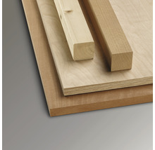 Houten plank, multiplex plaat en twee houten balken