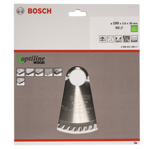 Bosch Optiline Wood zaagblad met een diameter van 190 millimeter