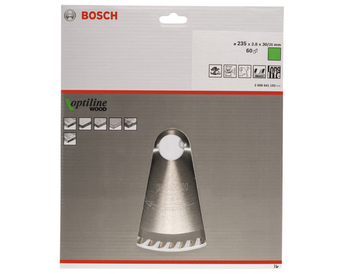 Bosch Optiline Wood cirkelzaagblad, diameter 235 millimeter