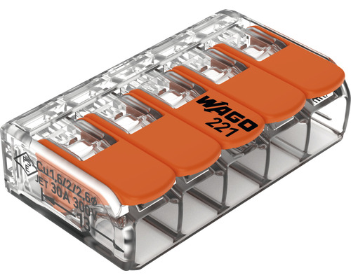 Wago 221 verbindingsklem voor elektrische leidingen
