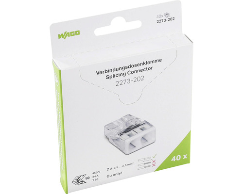 Verpakking Wago verbindingsklemmen 2273-202 met 40 stuks