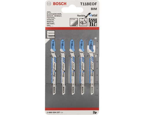 Bosch decoupeerzaagbladen set T118EOF BIM voor metaal