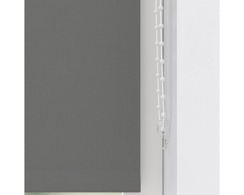 Grijs rolgordijn met kettingbediening voor raamdecoratie