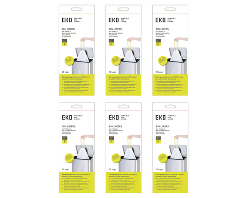 Meerdere verpakkingen EKO vuilniszakken, geschikt voor afvalemmers van 40 tot 60 liter