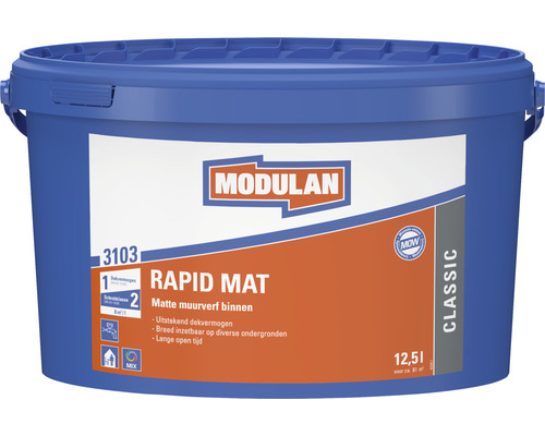 MODULAN 3103 Rapid Mat wit muurverf 12,5 l