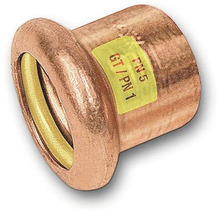 Koperen fitting met sticker