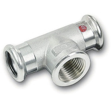Persfitting T-stuk met binnendraad voor sanitaire en verwarmingsinstallaties