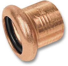 Koperen fitting met zwarte afdichting