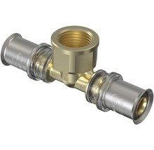 T-stuk persfitting met binnendraad voor sanitaire installatie