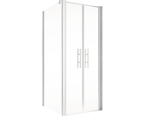 Hoekdouche met twee deuren en handgrepen