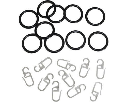 Set met afdichtringen en bevestigingsklemmen