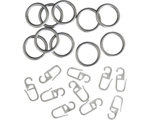 Metalen ringen en gordijnrolletjes voor gordijnbevestiging