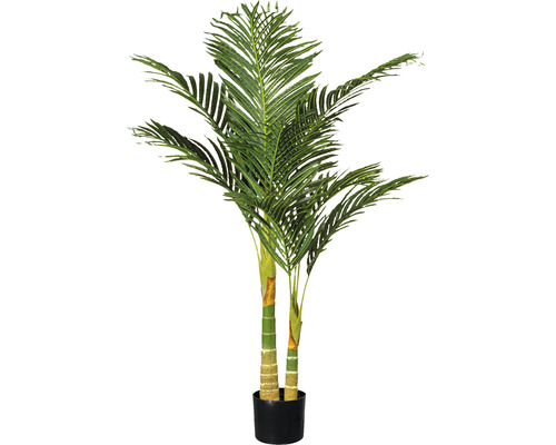 Kunstplant Goudpalm groen in pot H 120 cm