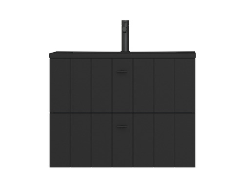 TIGER Badkamermeubel Maryport 80 cm mineraalmarmer wastafel zwart mat
