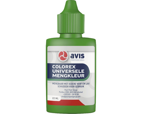 AVIS Colorex Mengkleur universeel 22 ml groen Avis Colorex universele mengkleur in een flesje van 22 ml