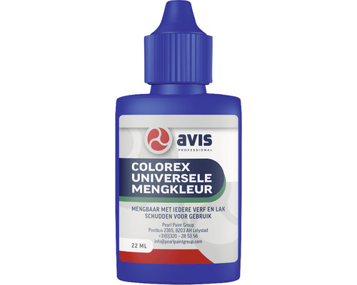 AVIS Colorex Mengkleur universeel 22 ml blauw Colorex Universele mengkleur in een blauw flesje