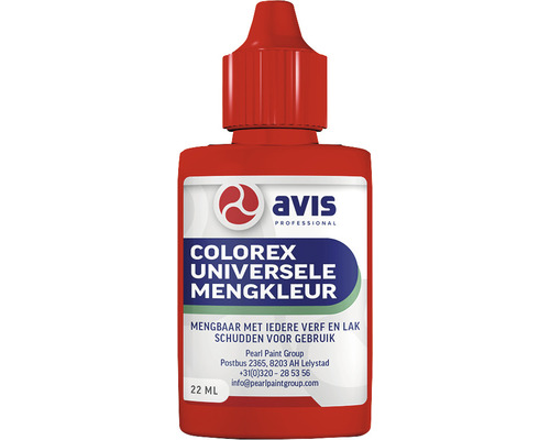 AVIS Colorex Mengkleur universeel 22 ml rood Colorex universele mengkleur in rode fles