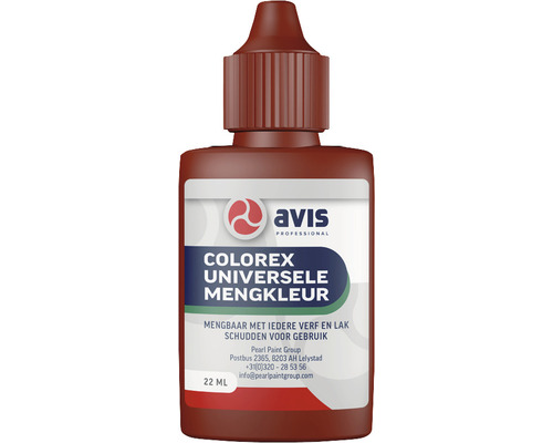 AVIS Colorex Mengkleur universeel 22 ml oxydrood Avis Colorex Universele mengkleur in een 22-ml flesje