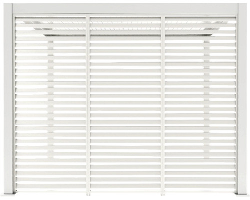 Lamellenwand voor buitenmontage aan een pergola