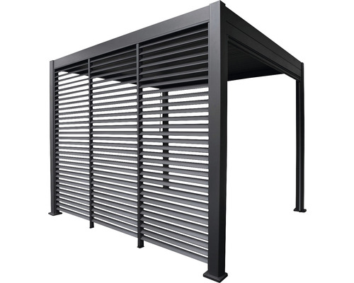 Aluminium tuinpaviljoen met lamellenwand