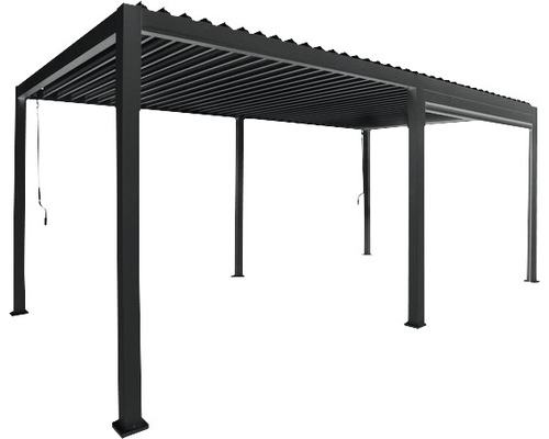 Vrijstaande zwarte pergola voor de tuin