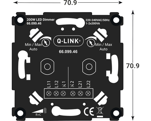Q-Link led dimmer specificaties en aansluitingen
