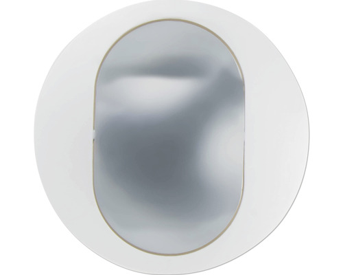 Ronde spiegel met ovale inzet