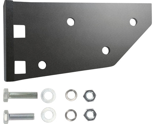 Metalen beugel met schroeven, moeren en sluitringen