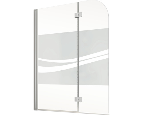 Glazen douchewand met patroon