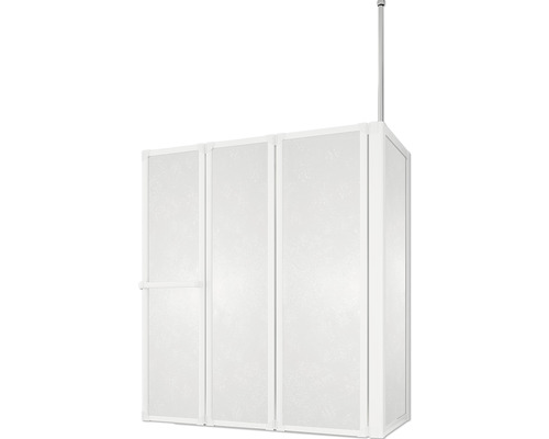 Douchecabine met deur en zijwanden