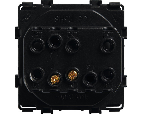 Achteraanzicht van een schakelinzet met schroefklemmen