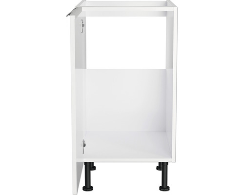 Witte keukenkast met zwarte poten