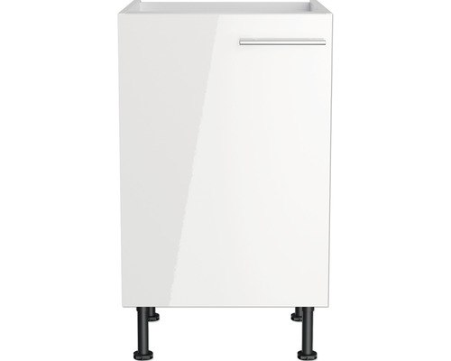 Witte wastafelonderkast met deur en handgreep