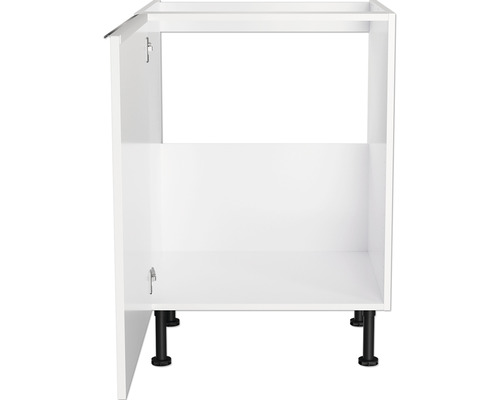 Witte keukenkast met zwarte poten