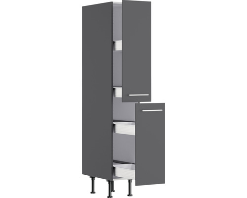 Keukenkast met planken en laden