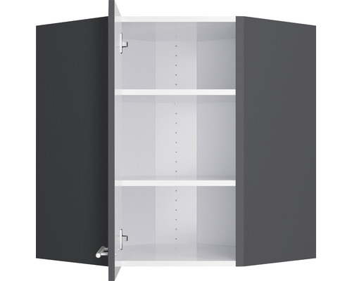 Open keukenkast met planken