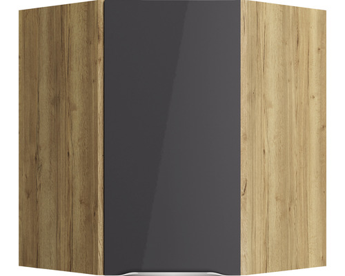 Hoekhangkast met houtlook en deur