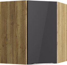 Hoekkast met deur en houten decor