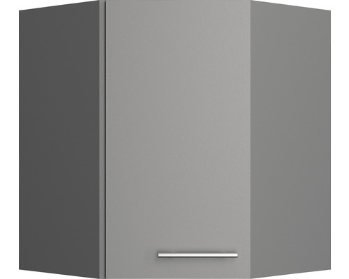 Grijze hoekhangkast met handgreep