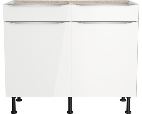 Witte badkameronderkast met twee lades en twee deuren