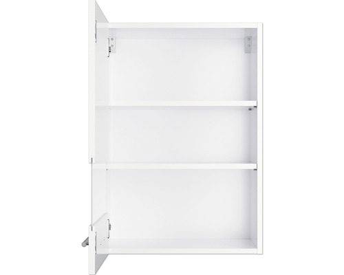 Open witte wandkast met planken