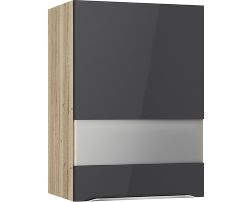 OPTIFIT Bovenkast met glazen deur Linus984 antraciet 50x34,9x70,4 cm