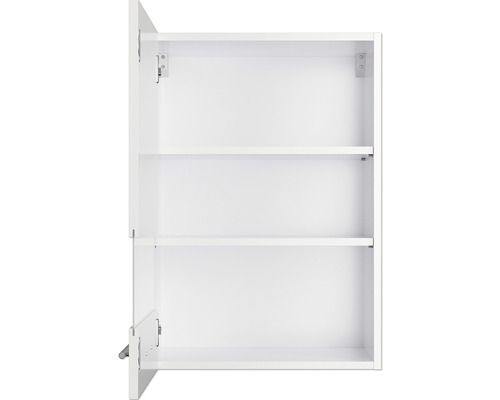 Open witte wandkast met legplanken