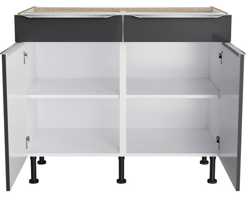 Onderkast met twee laden en vier open vakken