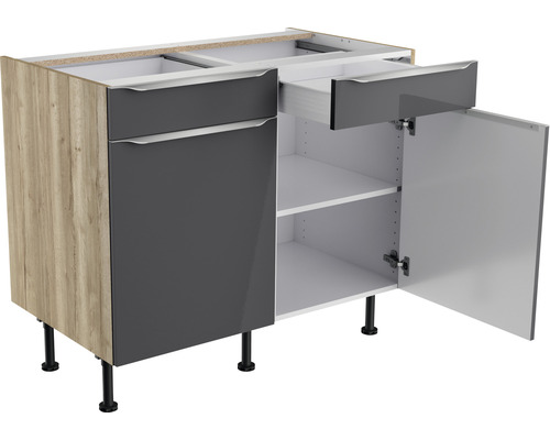 Onderkast met lade en deur voor keukenblok