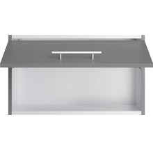 Open hangkast met zilverkleurige handgreep